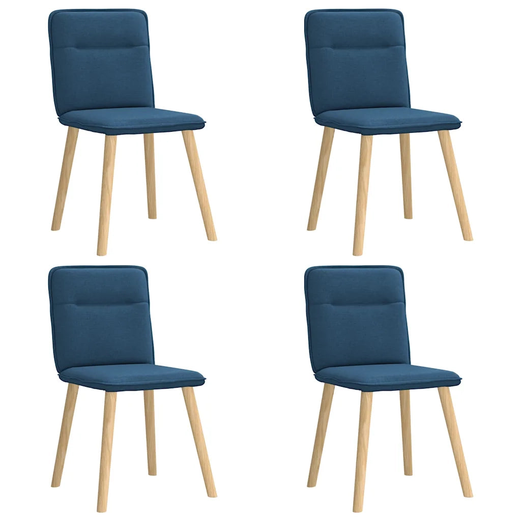 Sedie da Pranzo 4 pz Blu in Tessuto 3315328