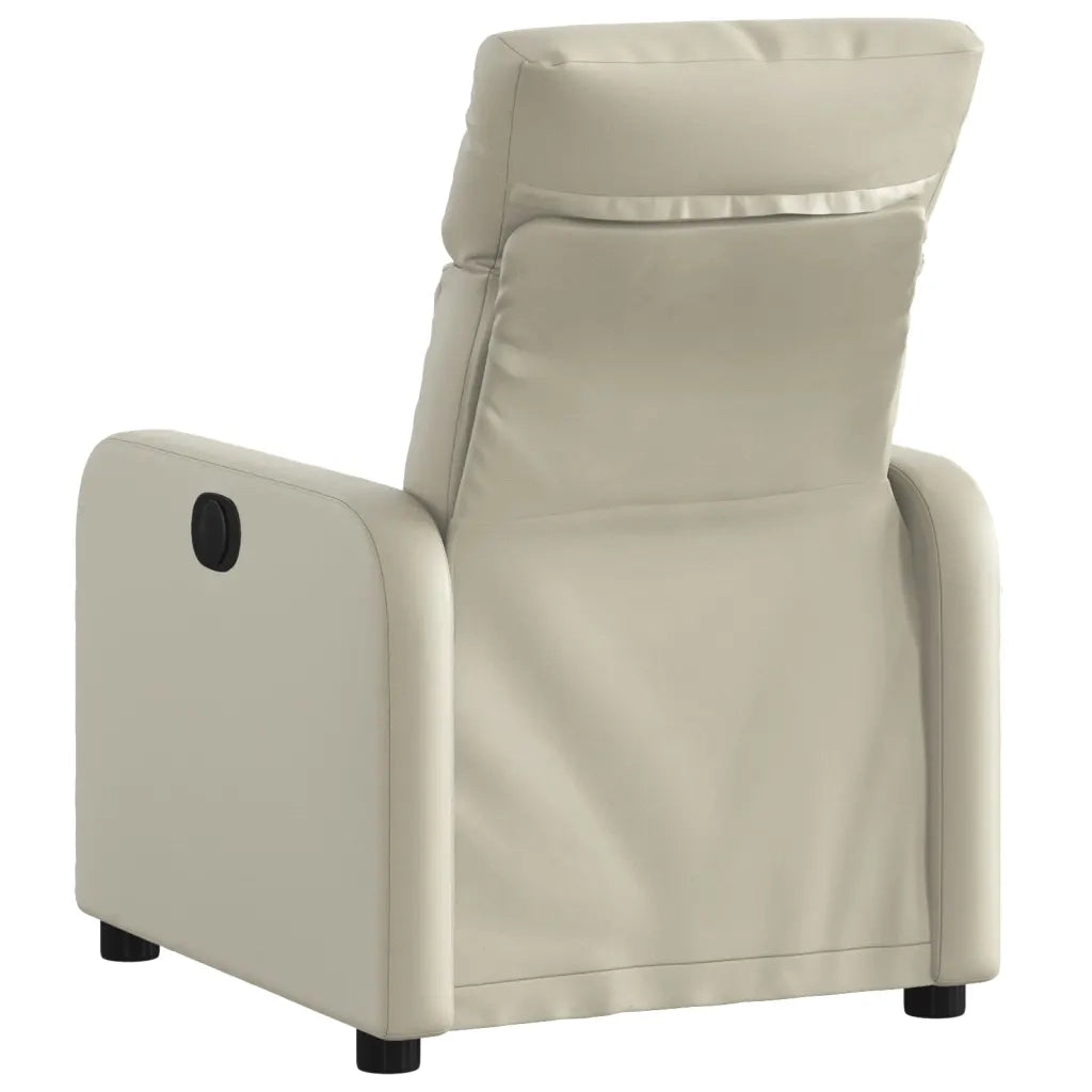 Divano Sedia-Poltrona Reclinabile Crema in Similpelle 141237