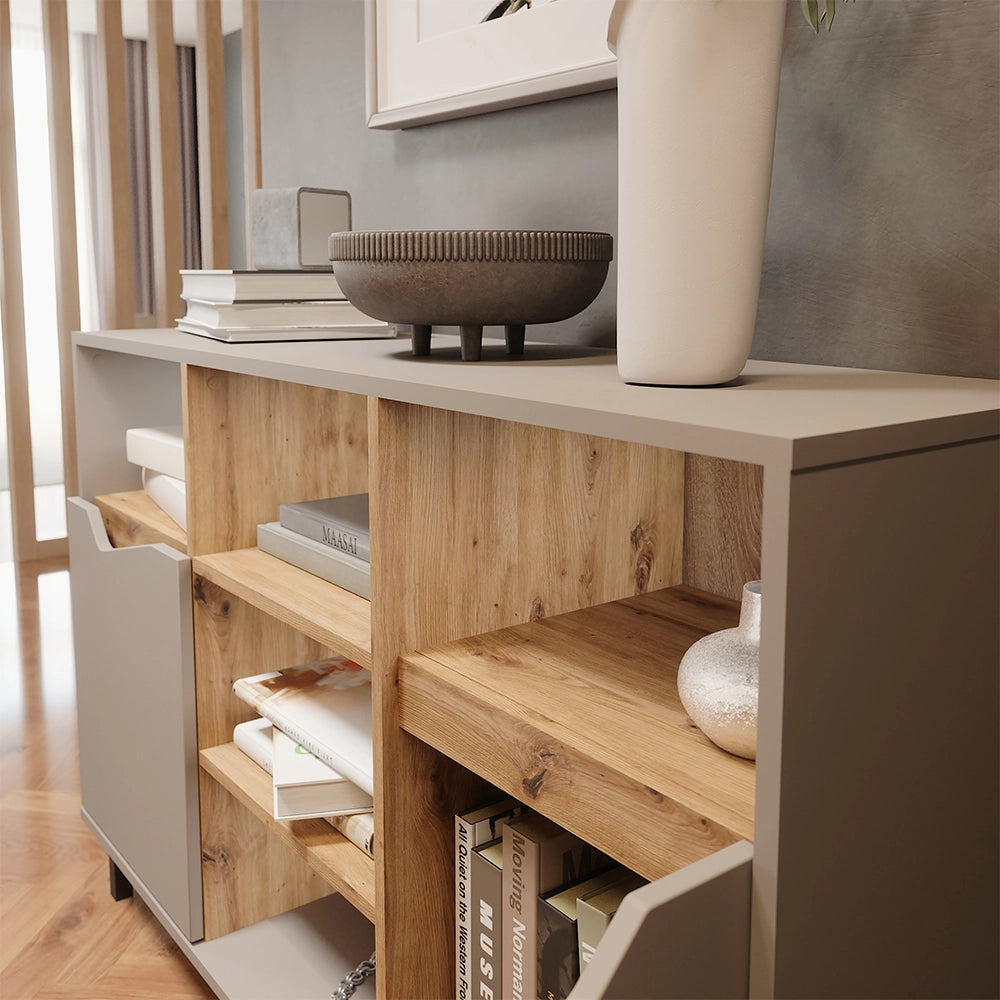 Vicco Credenza Greige/rovere artigianale 120 x 81.3 cm con 2 porte