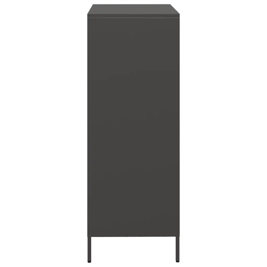 Credenza-Buffet-Armadio da cucina Nera 68x39x103,5 cm in Acciaio 188270