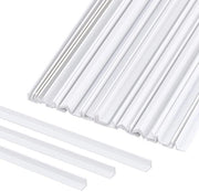 Stecchi rettangolari 30 pezzo - Profili angolari a L - ABS - 252 x 5,5 mm - Decorazioni per modellismo - Robusti e duraturi