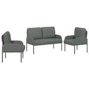 Set Divano | Divano da soggiorno | Sofa 3 pz Grigio scuro 115 x 56 x 80 cm Legno compensato