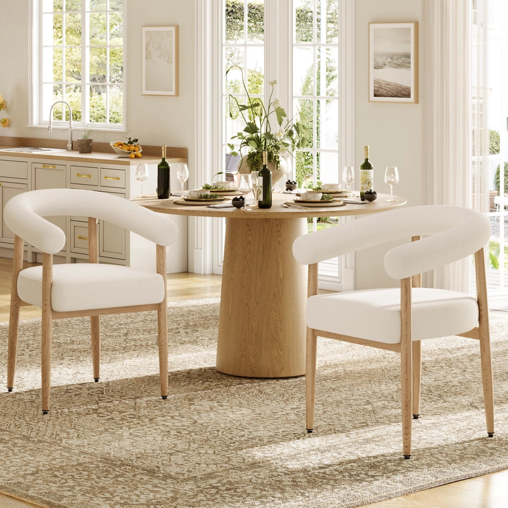 Sedie da Pranzo Imbottite Set 2 Pezzi ¨C MINIMAL ¨C Struttura Metallo, Design Moderno