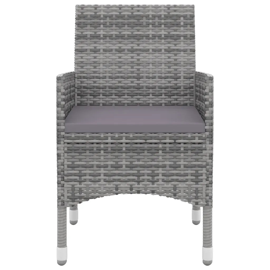 Set da Pranzo da Giardino 5 pz con Cuscini Polyrattan e Vetro cod mxl 39920
