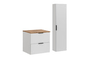 Set mobili bagno 60 cm con piano e Szafką wysoką Adel White 60 x 1401 x 46 cm