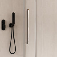 Box Doccia Angolare 70x140 cm 1 Anta Scorrevole in Cristallo Trasparente 8mm H195 Bonussi Elise 3.0