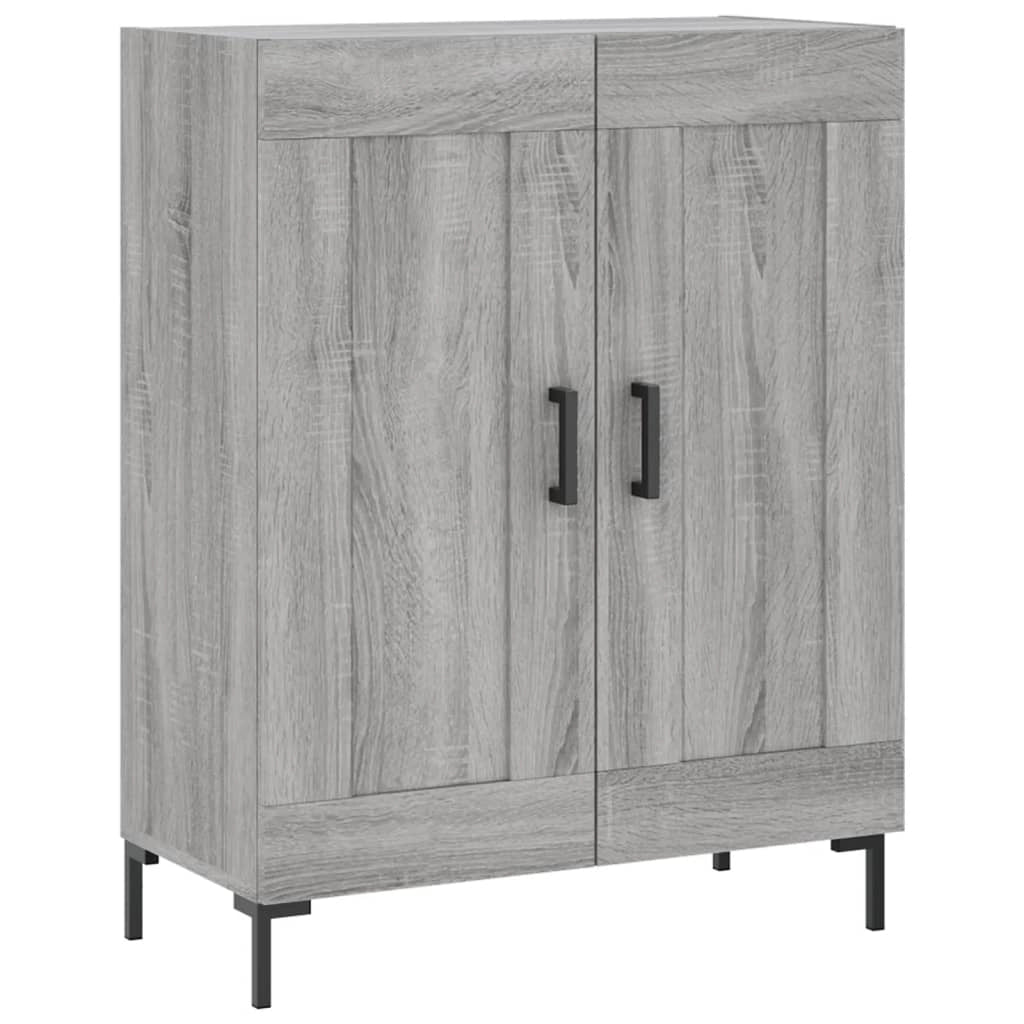 Buffet credenza cassettiera armadio mobile contenitore organizer cucina soggiorno salotto rovere Sonoma alto 69,5 x 34 x 180 cm legno ingegnerizzato grigio 02_0035486