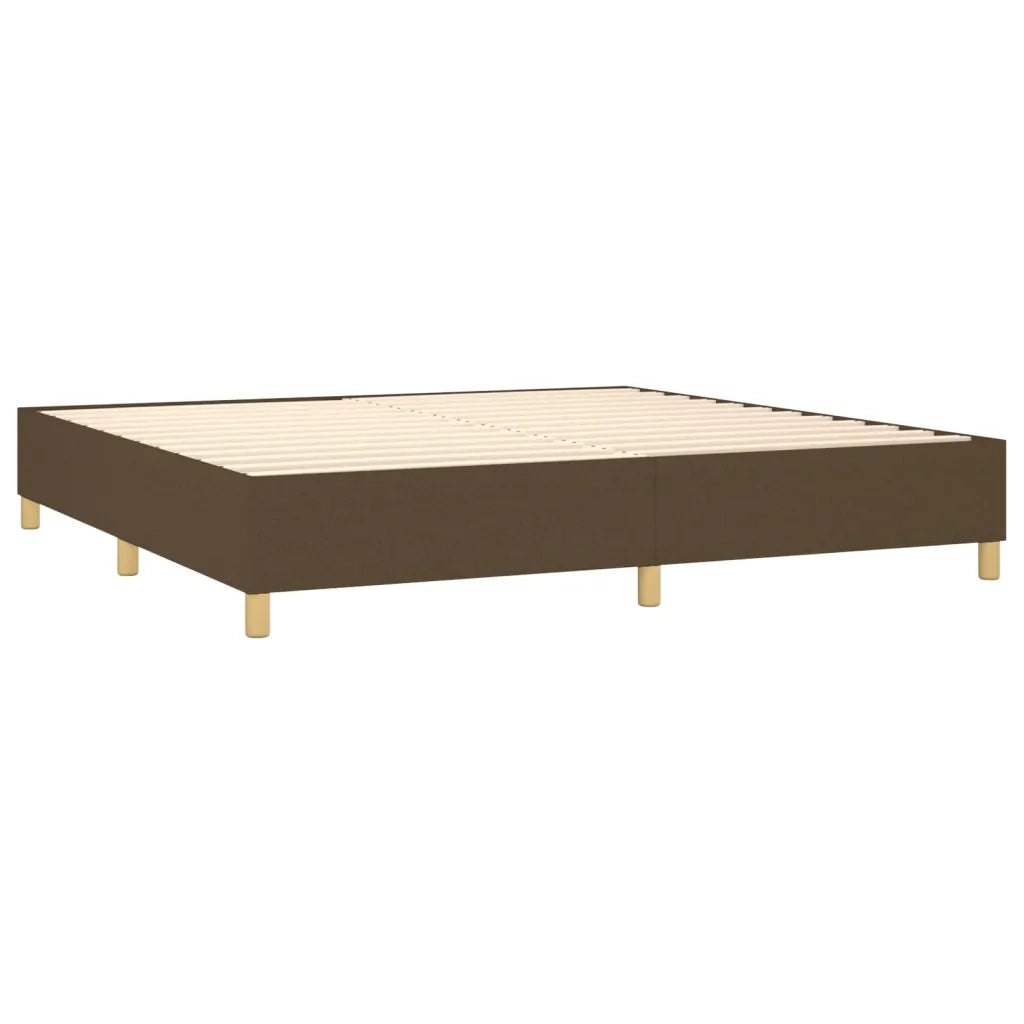 Giroletto a Molle con Materasso Marrone Scuro 200x200cm Tessuto cod mxl 32135