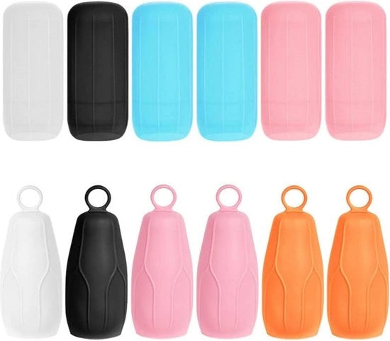Manici in silicone per bottiglie di viaggio - 12 manici elastici per shampoo e gel doccia