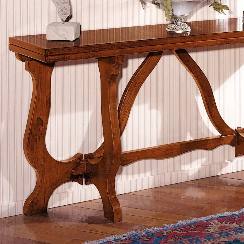 Tavolo consolle in legno apribile misura l.160 p.40 h.81(aperto 160x80) - Mobili 2G