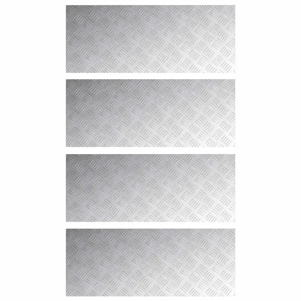 Gradini per Scale 4 pcs Argento 100 x 40 cm Alluminio 4104342
