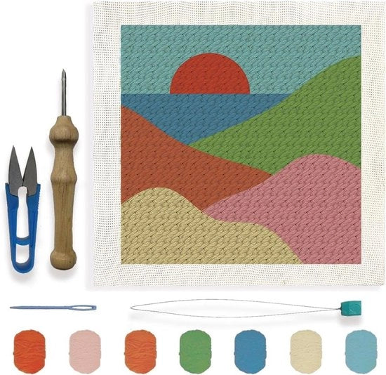 Punch Needle Set per Telaio per Bambini - Kit di Cucito a Puntaspillo per Iniziati
