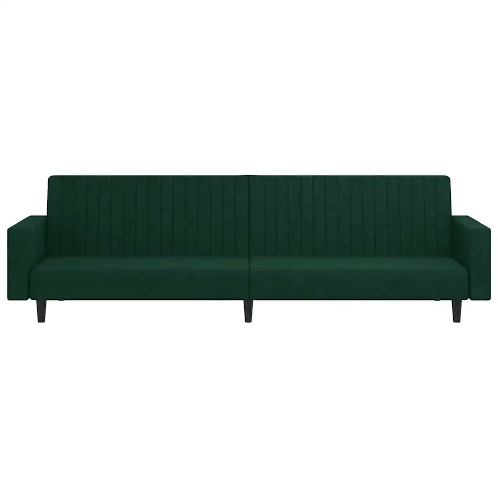 Divano letto | Sof¨¤ letto | Letto singolo a 2 Posti Verde Scuro in Velluto