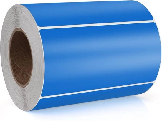 Etichette rettangolari blu - 100 x 50 mm - codifica colore - etichette autoadesive - trasporto - rotolo - rimovibili - 500 pezzi