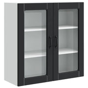 Mobile da cucina moderno da parete con pratico spazio di archiviazione 80 x 31 x 80 cm legno ingegnerizzato nero 02_0054409