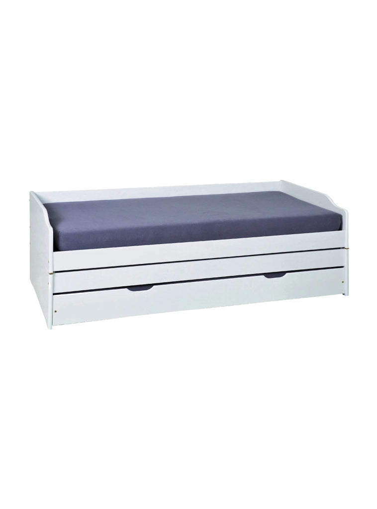 Sibari, Letto Singolo Contenitore, Bianco