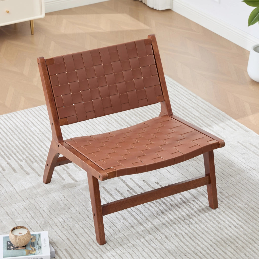 Poltrona 71x66x72 cm senza braccioli in PU marrone