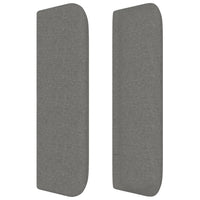 Testiera ad Orecchio Grigio Scuro 103x16x78/88 cm in Tessuto