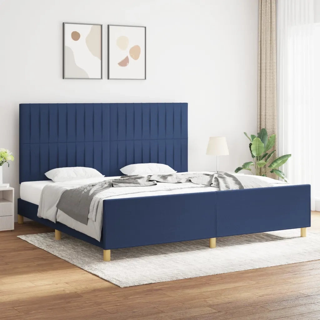 Giroletto senza Materasso Blu 200x200 cm in Tessuto 3125249