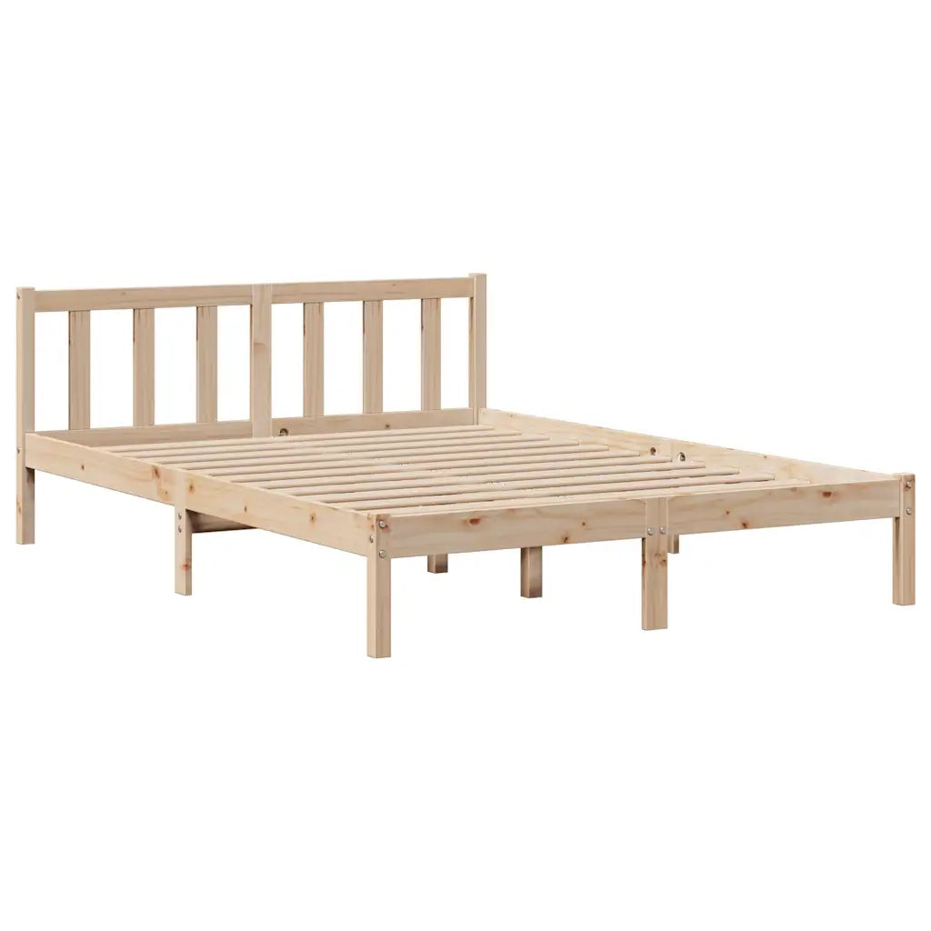 Letto Libreria senza Materasso 140x200 cm in Legno di Pino 3321743
