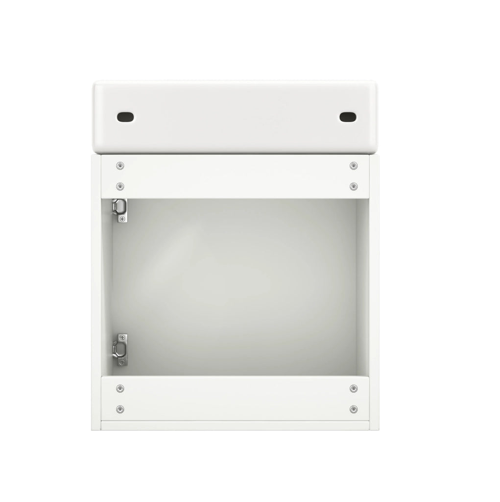 Mobile bagno con lavabo in ceramica 46 cm; bianco; in MDF; per piccoli spazi