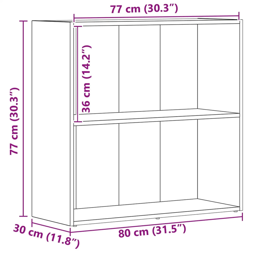 Libreria Rovere Nero 80 x 30 x 76,5 cm Legno multistrato