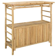 Tavolino da Giardino | Tavolo da bar da esterno Naturale 110 x 50 x 105 cm Bamb¨´