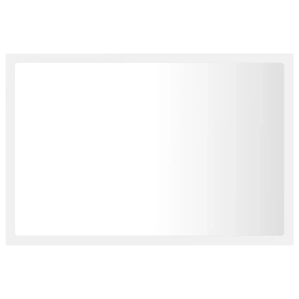 Specchio da bagno a LED 60 x 8,5 x 37 cm acrilico bianco 02_0006981