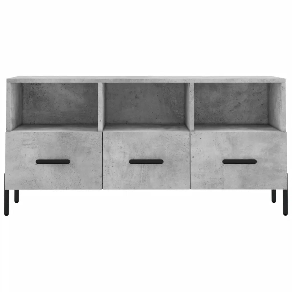 vidaXL Mobile Porta TV Grigio Cemento 102x36x50 cm Legno Multistrato