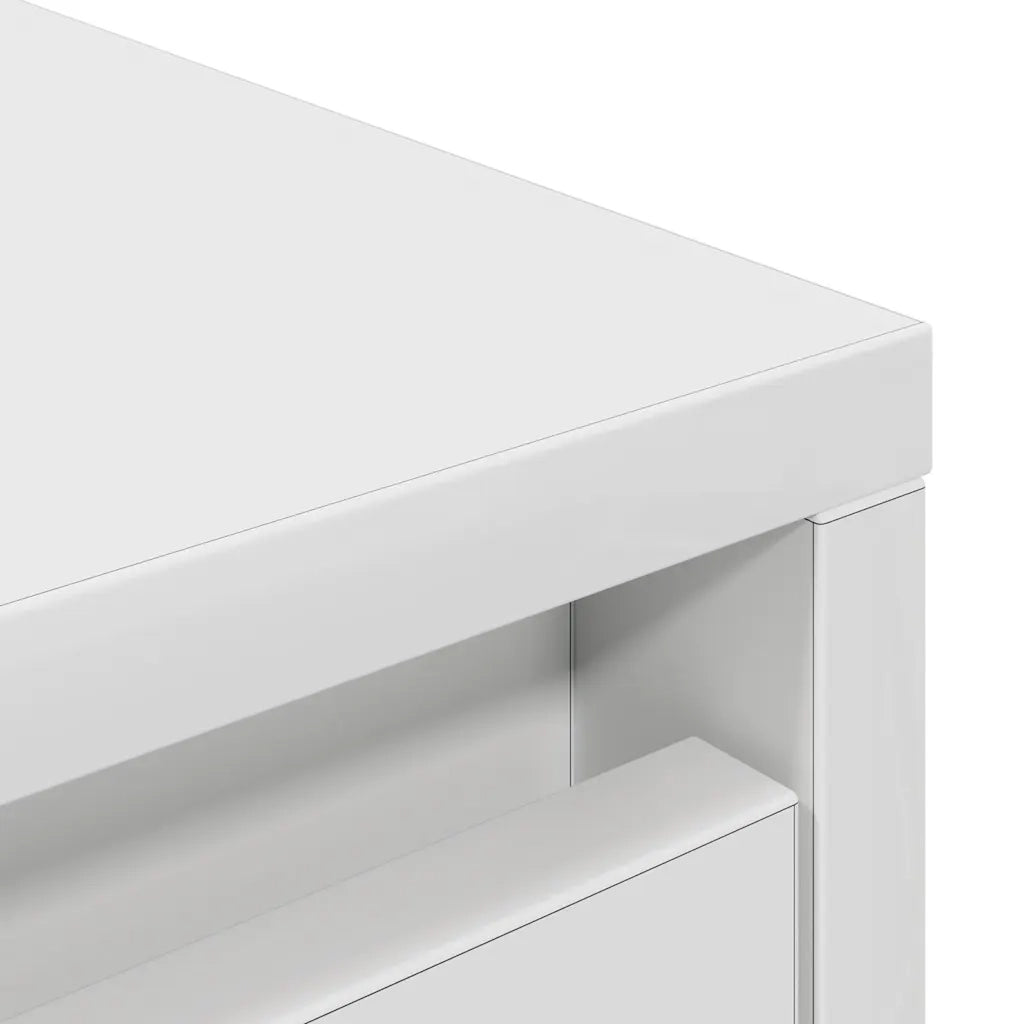 Credenza Bianca 29,5x34x119,5 cm in Legno Multistrato 861652