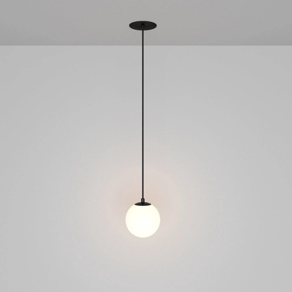 Lampadario A Sospensione Moderno Luna Alluminio Nero Luce Led Integrato 5W