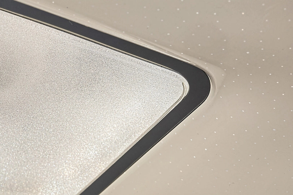 Plafoniera LED quadrata 44cm 72W telecomando cromata Rabalux