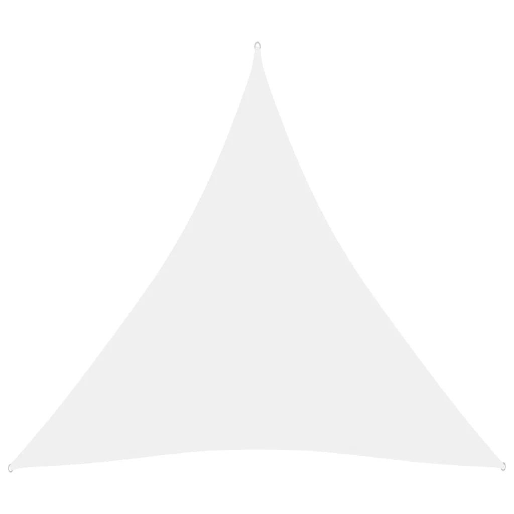 Vela ombreggiante triangolare in tessuto Oxford 3 x 3 x 3 m bianco 02_0009821