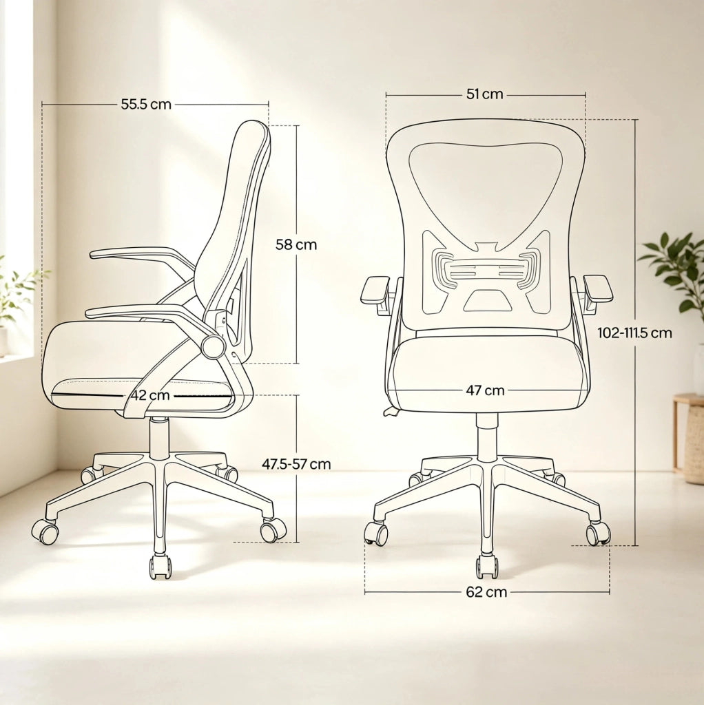 Sedia da ufficio ergonomica girevole nera con braccioli