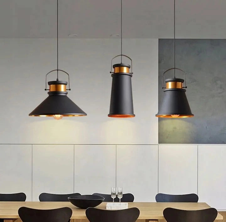 Lampada Da Soffitto Asti Abc Nero/oro