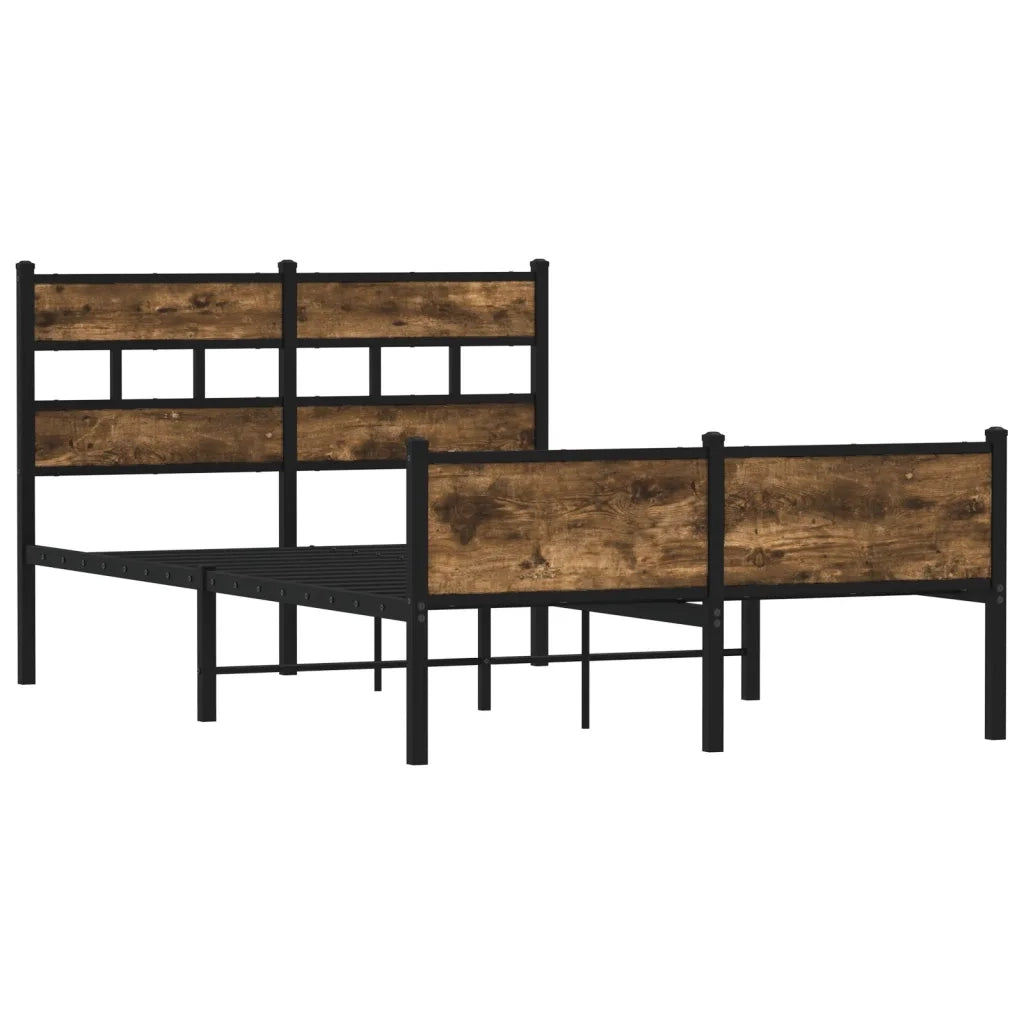Giroletto senza Materasso-Struttura Letto Rovere Fumo 120x200 cm in Truciolato 260351