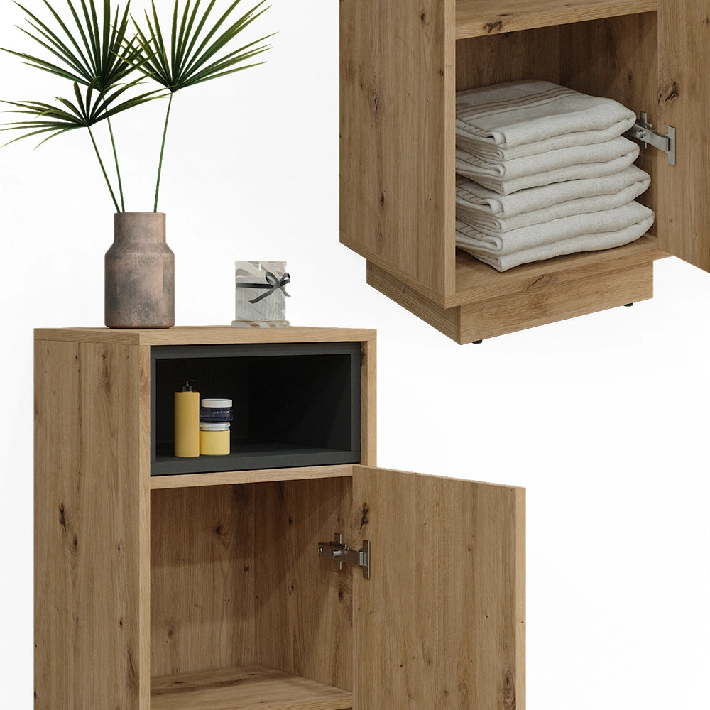 Vicco Mobiletto bagno Rovere artigianale 30 x 93 cm