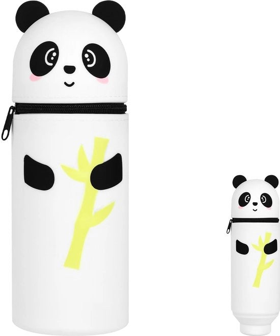 Etui 2 in 1 in silicone per bambini con rilascio rapido e chiusura con cerniera - Panda