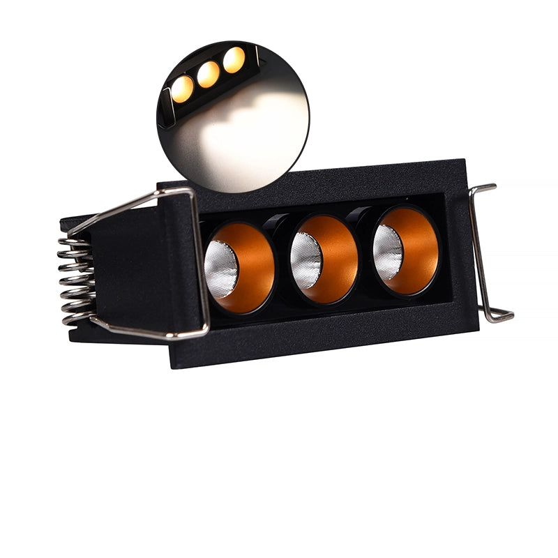 FARETTO LED RETTANGOLARE NERO DA INCASSO 6W LUCE NATURALE 4000K PER CONTROSOFFITTI - ILLUMINAZIONE DI PRECISIONE
