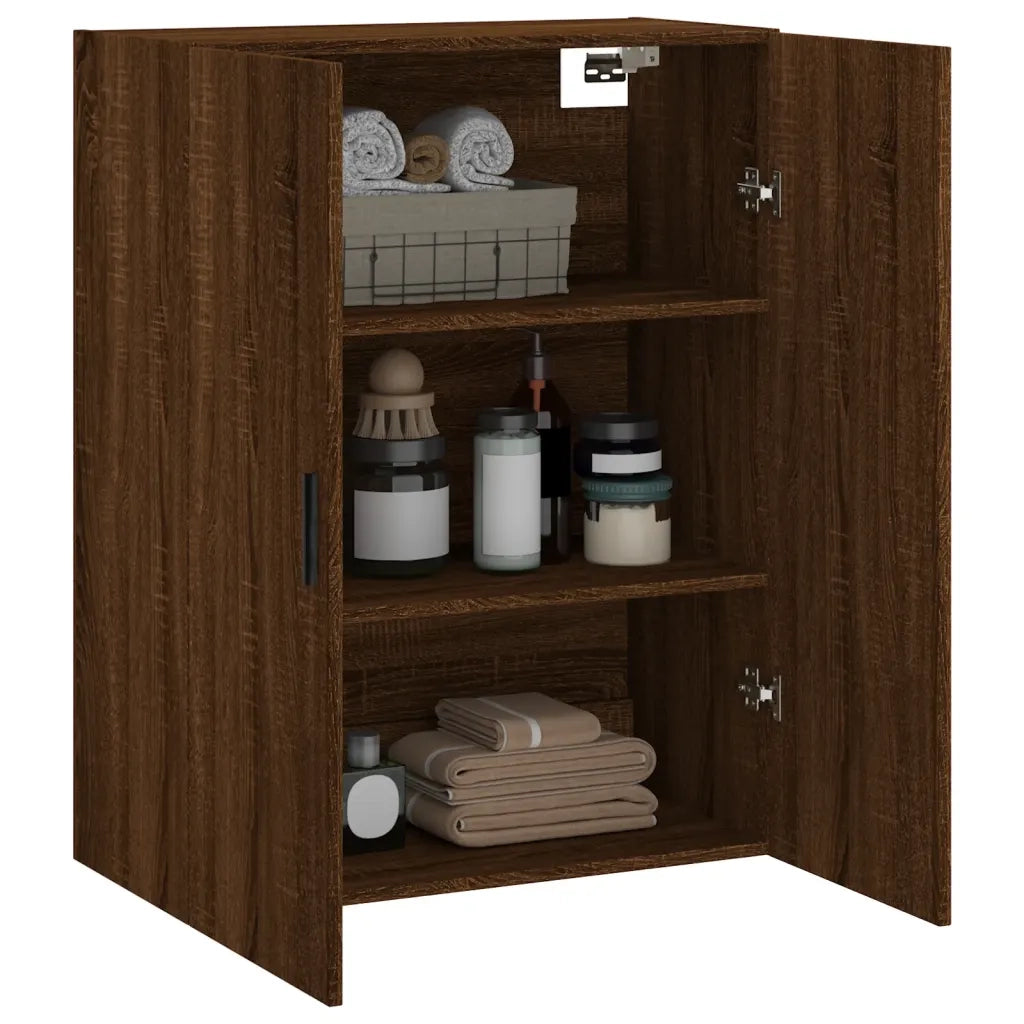 Mobile a Parete Rovere Marrone 69,5x34x90 cm 828443