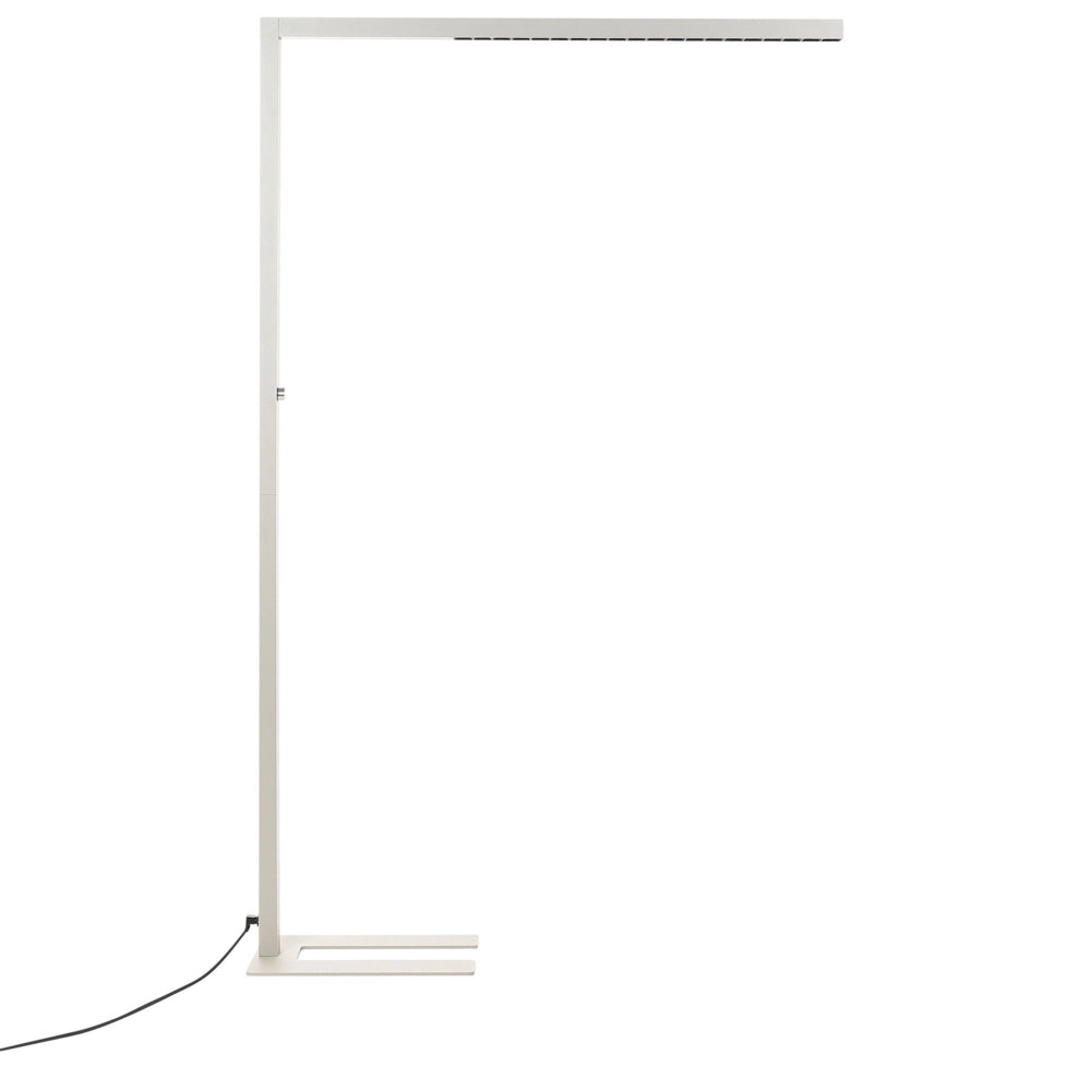 Lampada LED da terra in alluminio argento 194 cm Altezza Manopola Interruttore Dimmerabile Illuminazione moderna Casa Ufficio