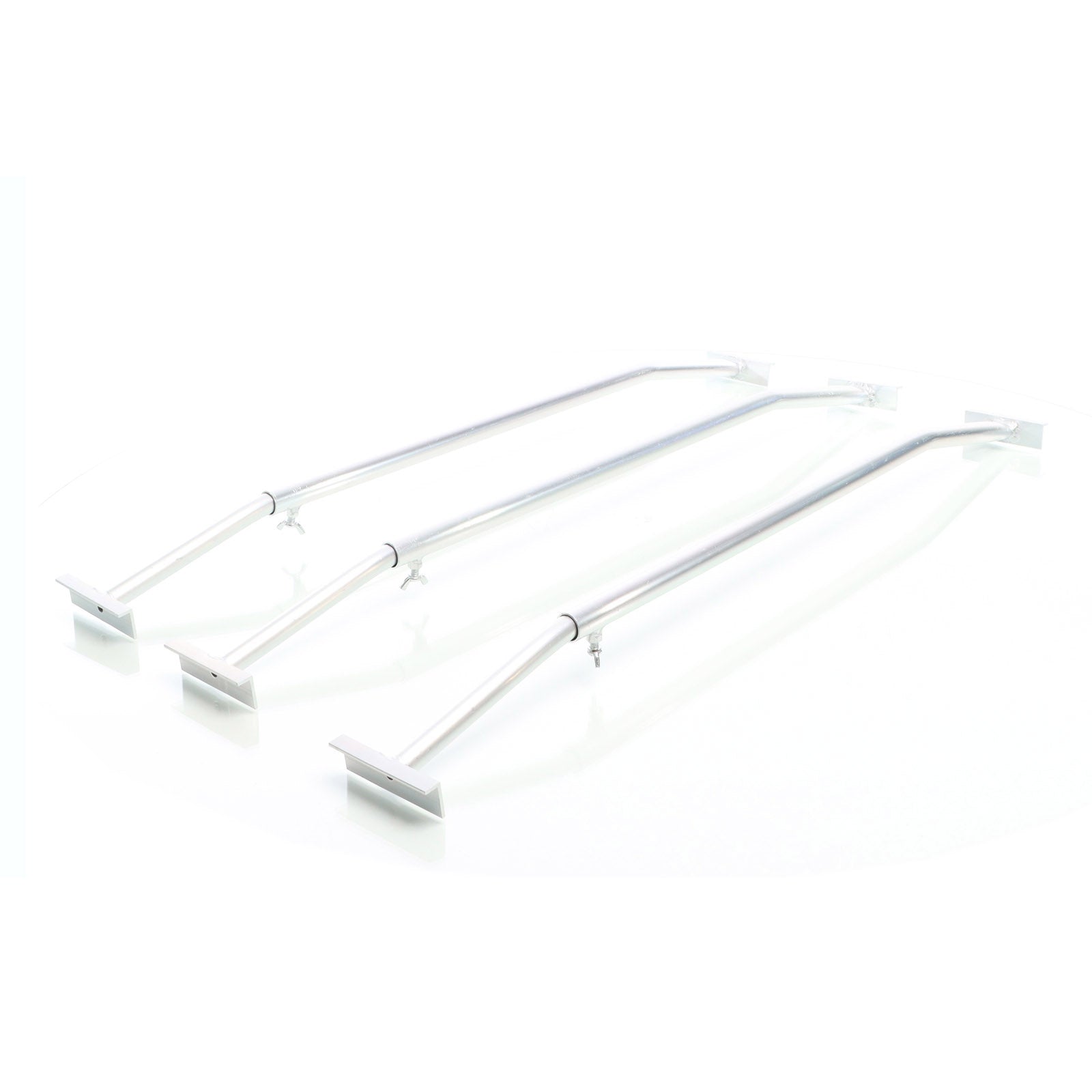 Staffe telo per rimorchi leggeri e carrelli appendice, 3 barre allungabili 100-145cm, in alluminio