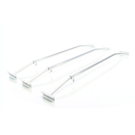 Staffe telo per rimorchi leggeri e carrelli appendice, 3 barre allungabili 100-145cm, in alluminio