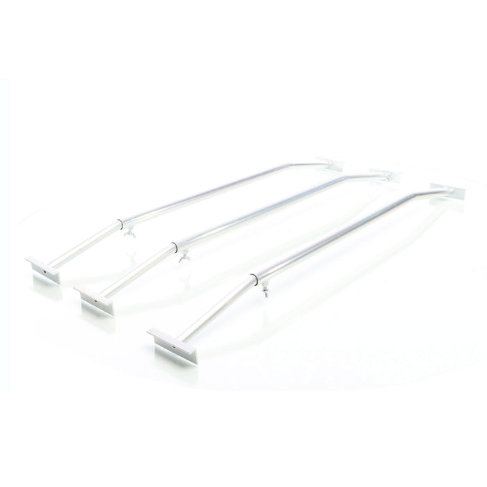 Staffe telo per rimorchi leggeri e carrelli appendice, 3 barre allungabili 100-145cm, in alluminio