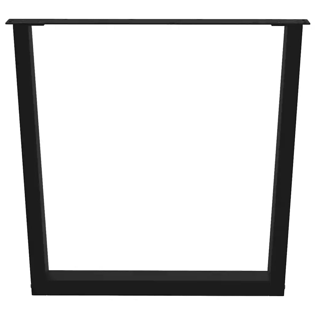 Gambe per tavolo da pranzo a forma di V 3 pz nere 80x(72-73,3) cm in acciaio 4012664