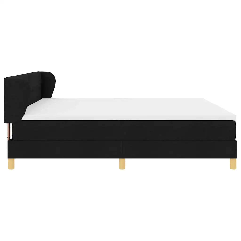 Letto a molle con materasso Nero 200 x 200 cm Tessuto 3340236
