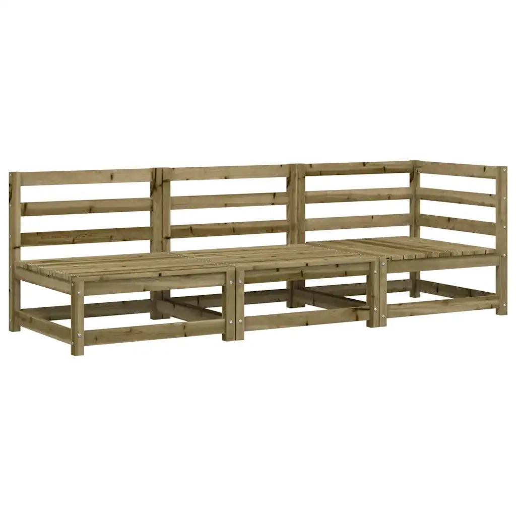 Divano da Giardino a 3 Sedute in Legno Impregnato di Pino 837955