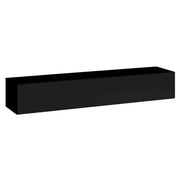 Mobile porta TV sospeso 180cm colore nero collezione SWITCH. Finiture lucide.
