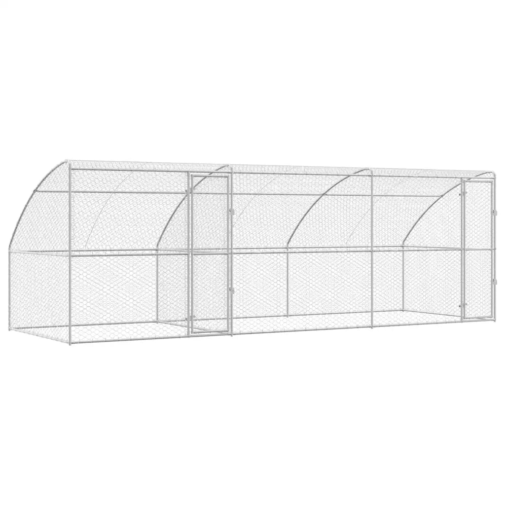 Cuccia per cani 3 pcs Argento 6 x 2 x 2 m Acciaio zincato