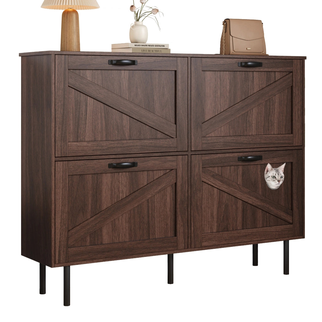 Scarpiera Slim 3 Ante con Ripiano ¨C Xylo ¨C Bianco, Ingresso